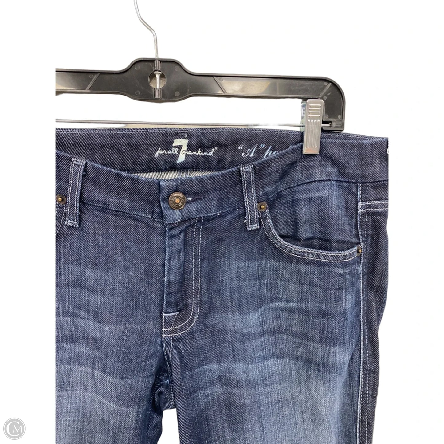 Jeans Flared By 7 For All Mankind In Blue Denim, Size: 10