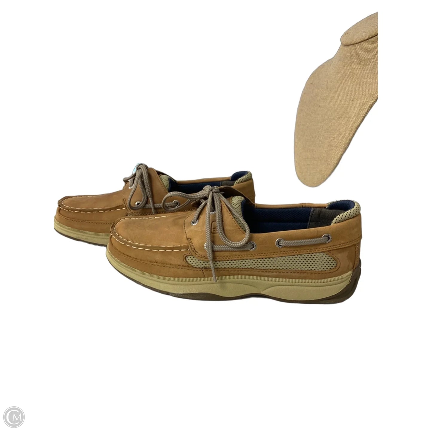 Shoes Flats By Sperry In Brown & Tan, Size: 5