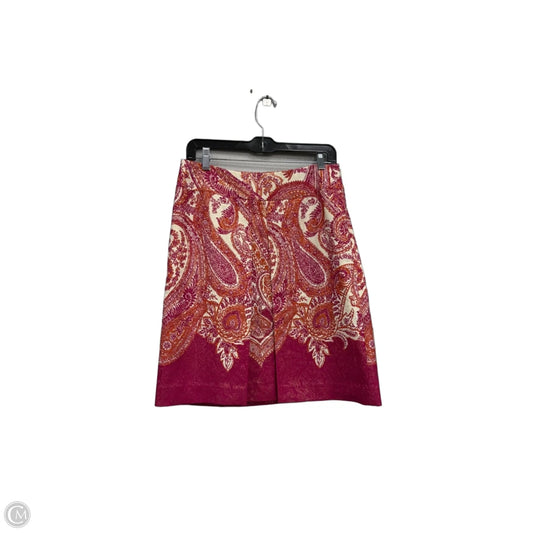 Skirt Mini & Short By Ann Taylor In Orange & Pink, Size: 4