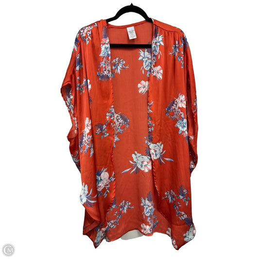 Kimono By Time And Tru In Blue & Orange