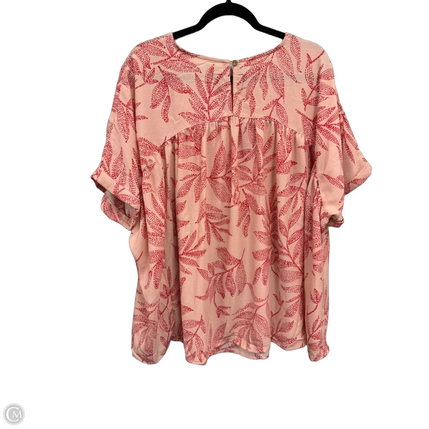 Top Short Sleeve By Easel In Red, Size: 1x