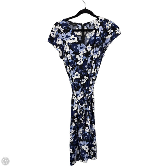 Dress Casual Midi By Talbots In Blue & White, Size: 10
