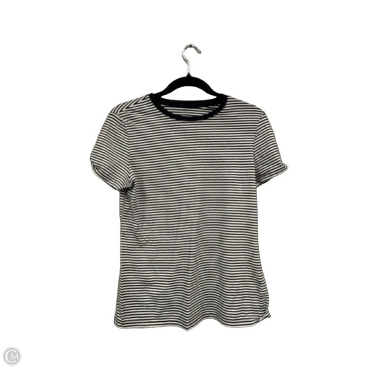 Top Short Sleeve Basic By Lord And Taylor In Black & White, Size: M