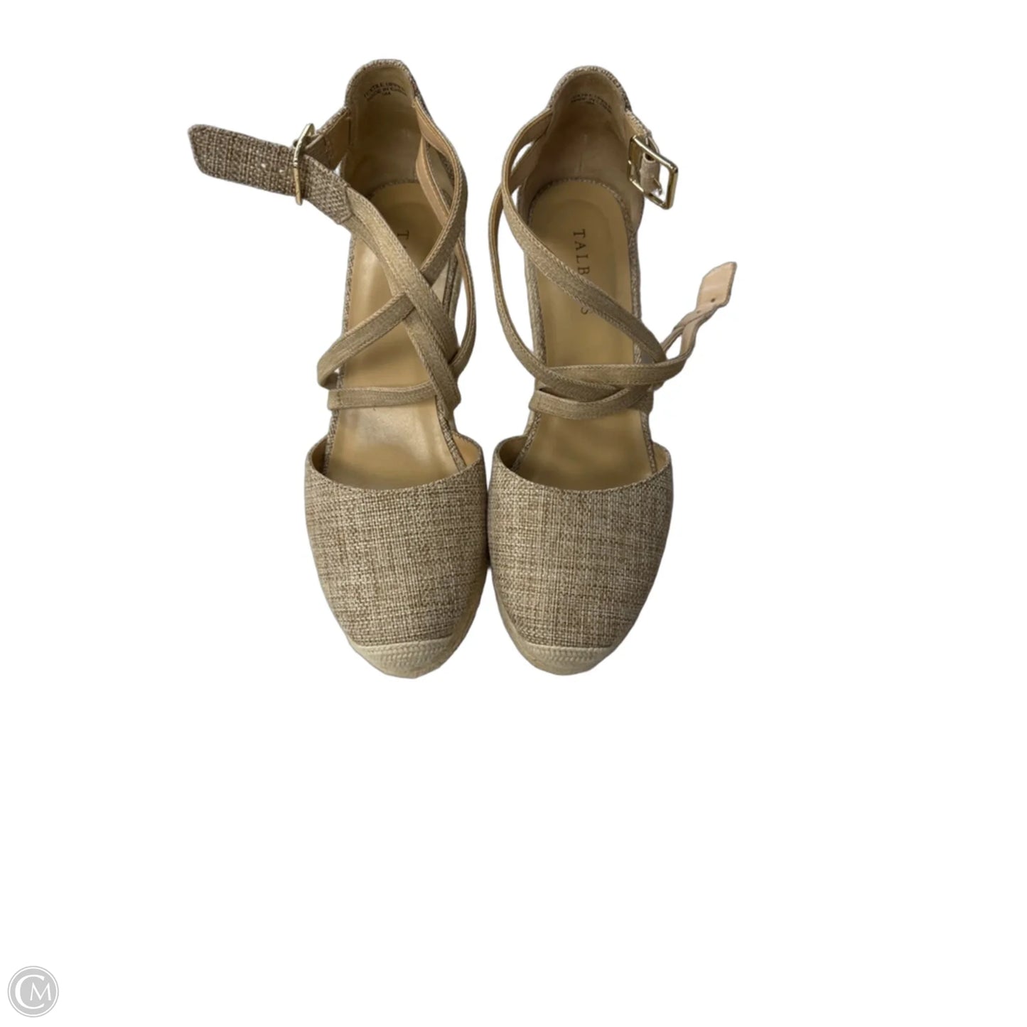 Shoes Heels Wedge By Talbots In Cream, Size: 9