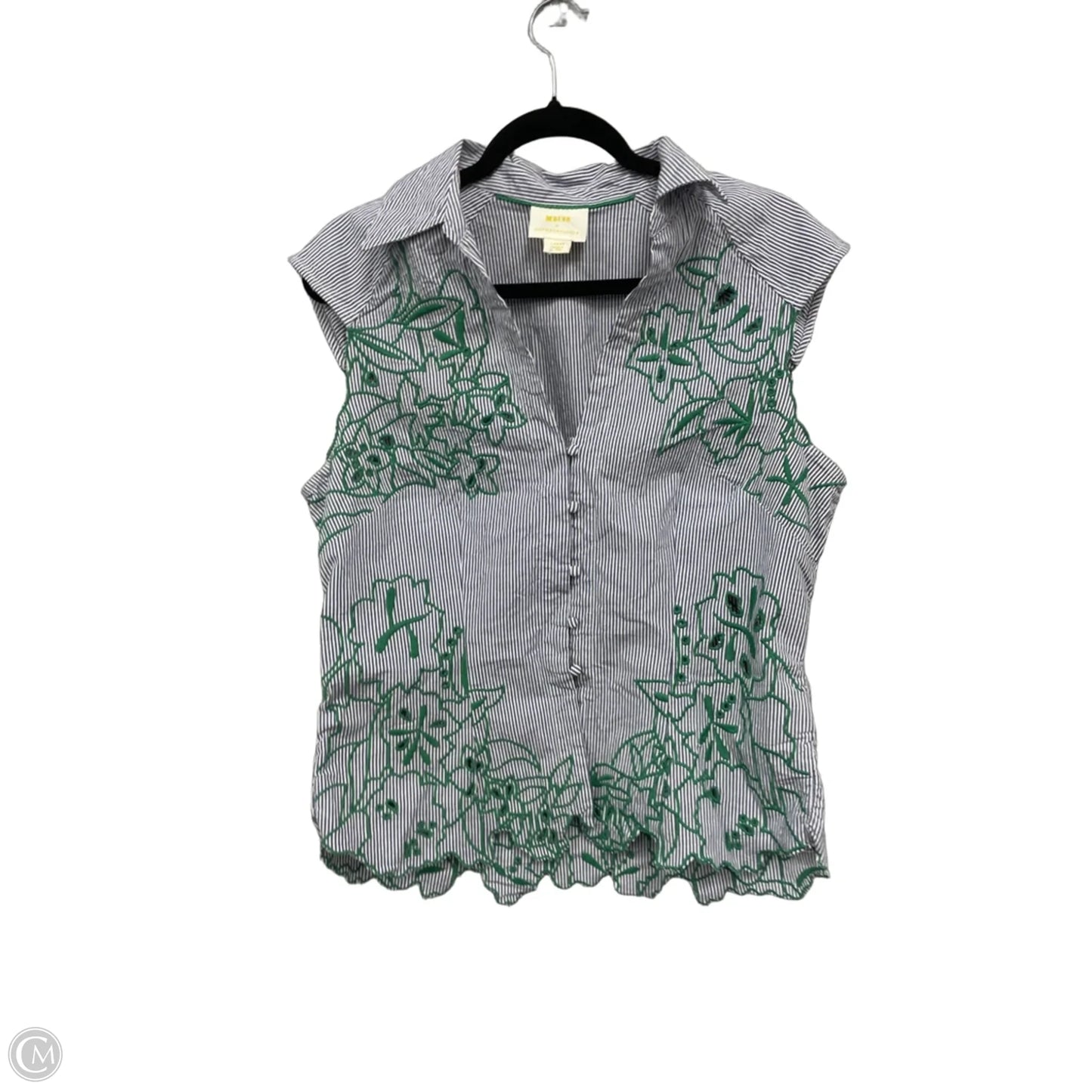 Top Sleeveless By Maeve In Blue & Green, Size: L