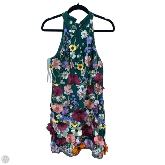 Dress Casual Midi By Entro In Green & Red, Size: L