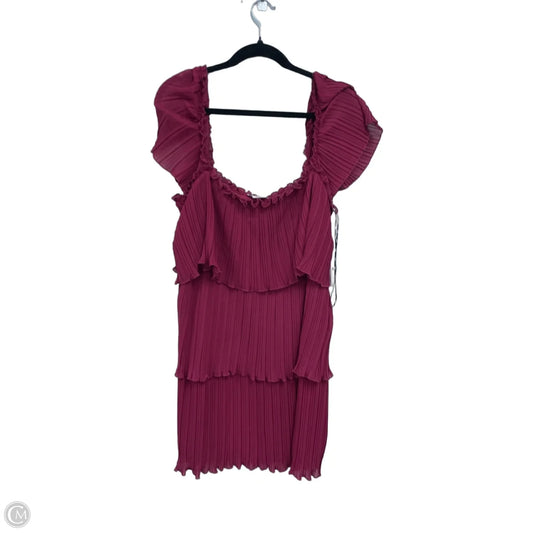 Dress Casual Short By Dkny In Maroon, Size: 14