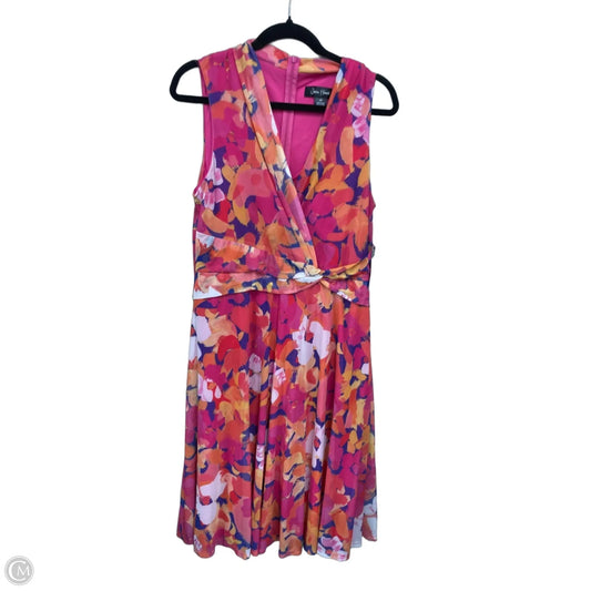 Dress Casual Midi By Jessica Howard In Pink & Purple, Size: 14p