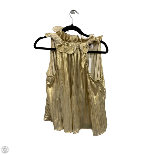 Blouse Sleeveless By Glam In Gold, Size: M