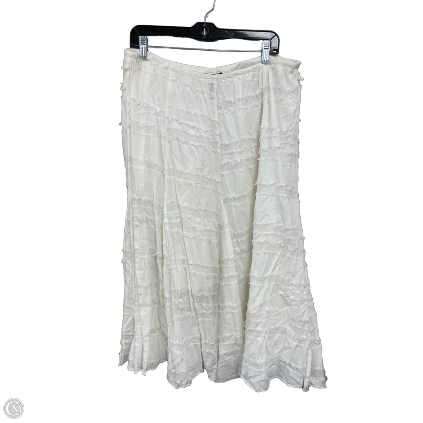 Skirt Maxi By Multiples In White, Size: Xl