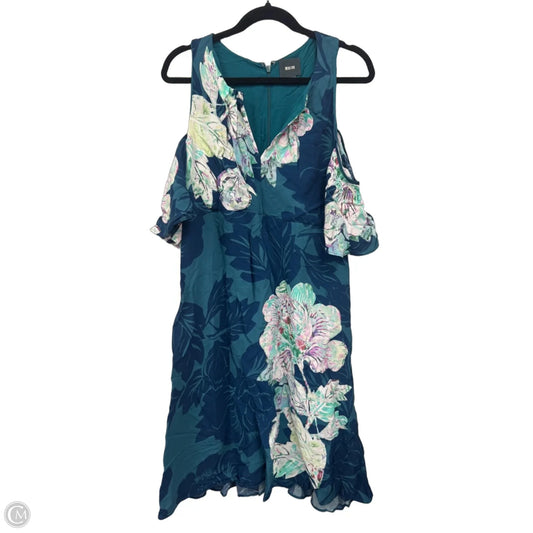 Dress Casual Midi By Maeve In Blue & White, Size: 12