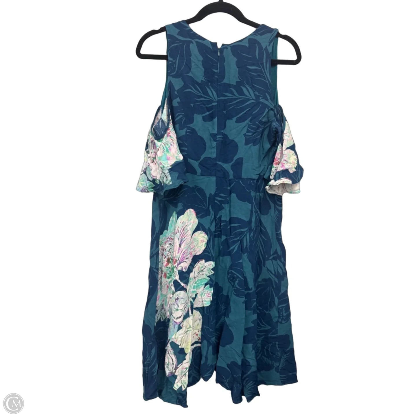 Dress Casual Midi By Maeve In Blue & White, Size: 12