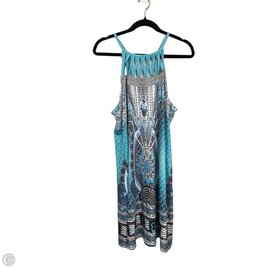 Dress Casual Short By Clothes Mentor In Blue & White, Size: Xl