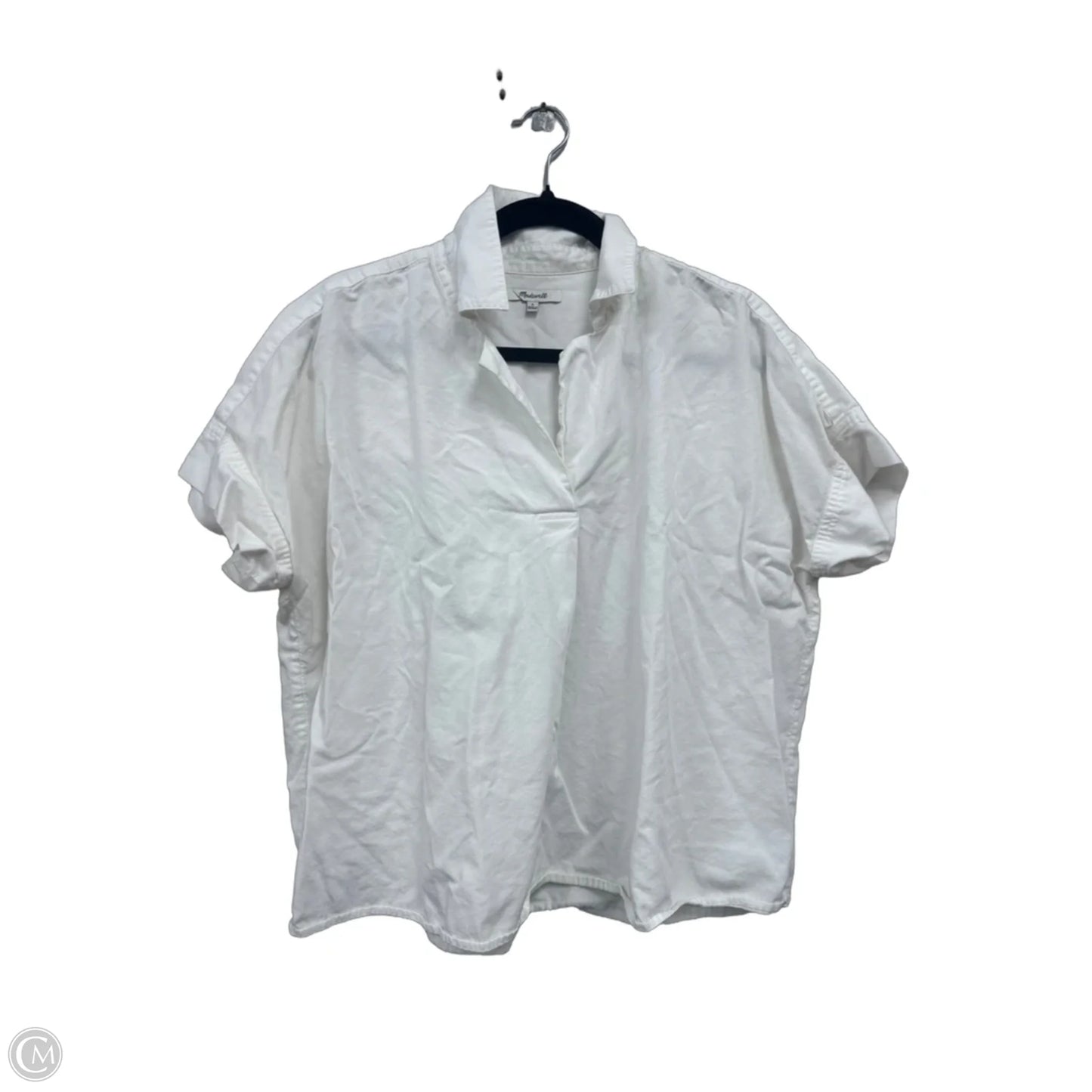 Top Short Sleeve By Madewell In White, Size: L