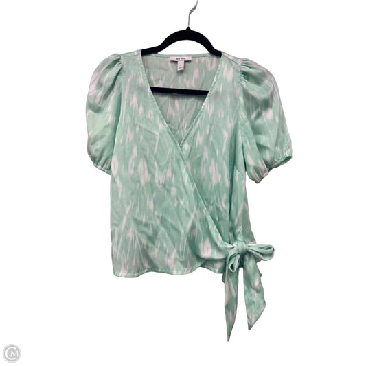 Top Short Sleeve By Nine West In Green & White, Size: S