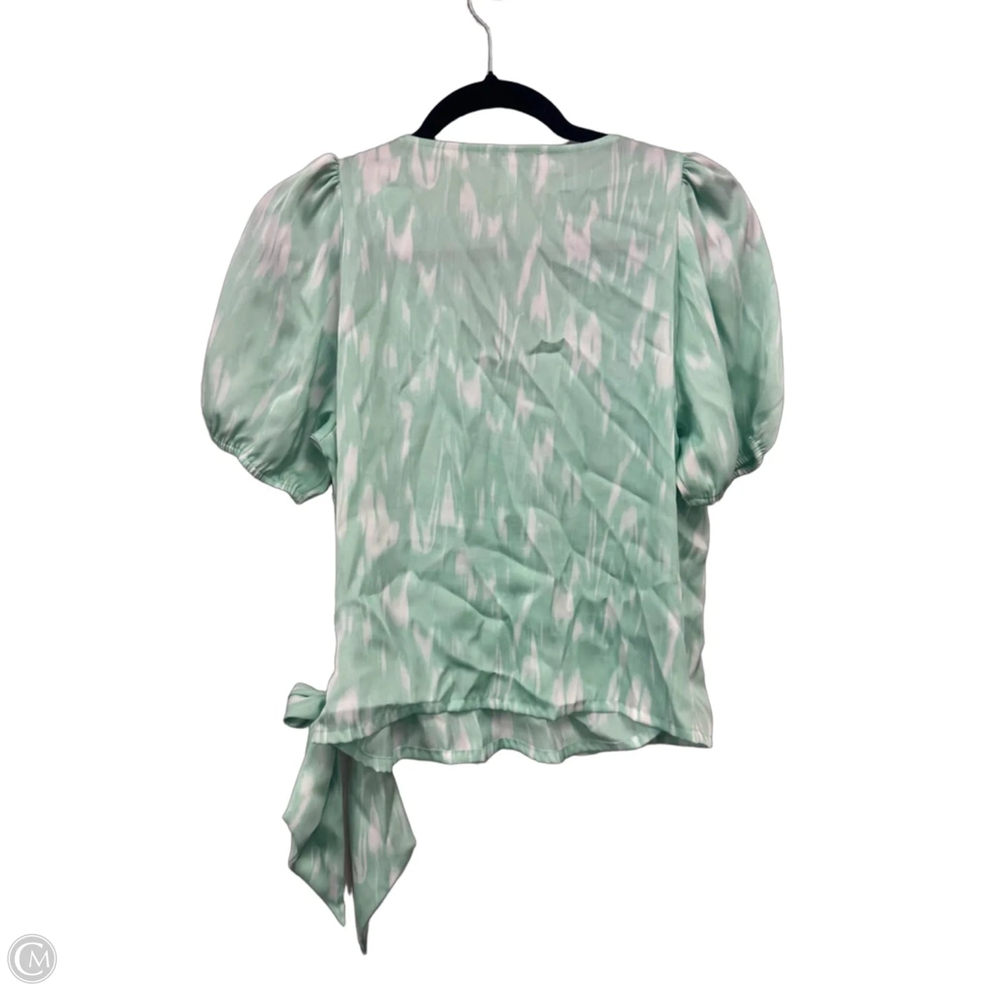 Top Short Sleeve By Nine West In Green & White, Size: S
