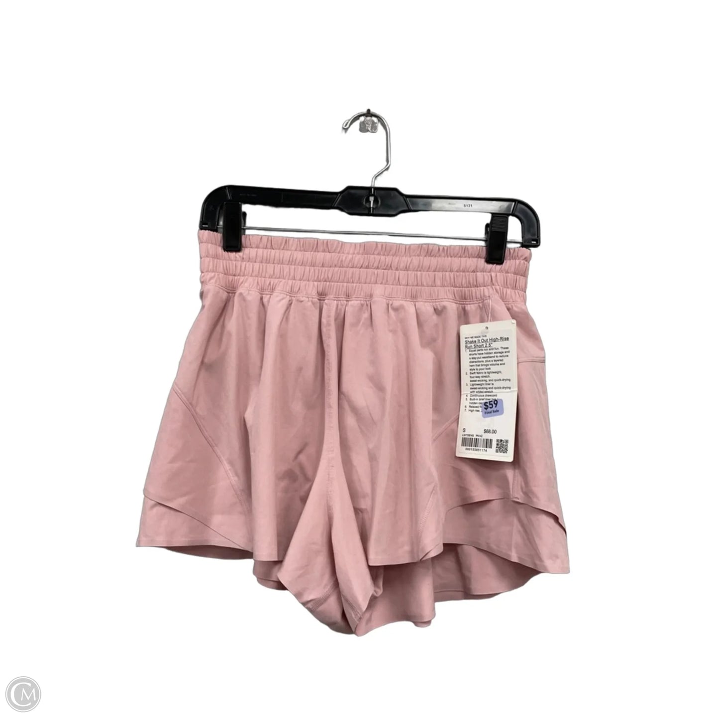 Athletic Shorts By Lululemon In Pink, Size: S