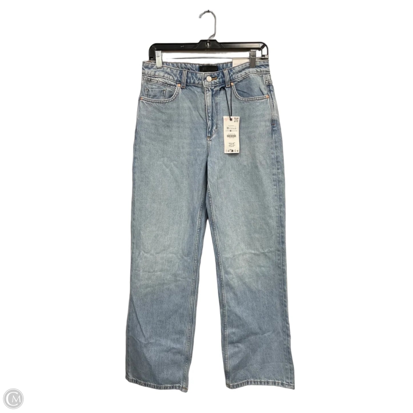 Jeans Straight By Zara In Blue Denim, Size: 6