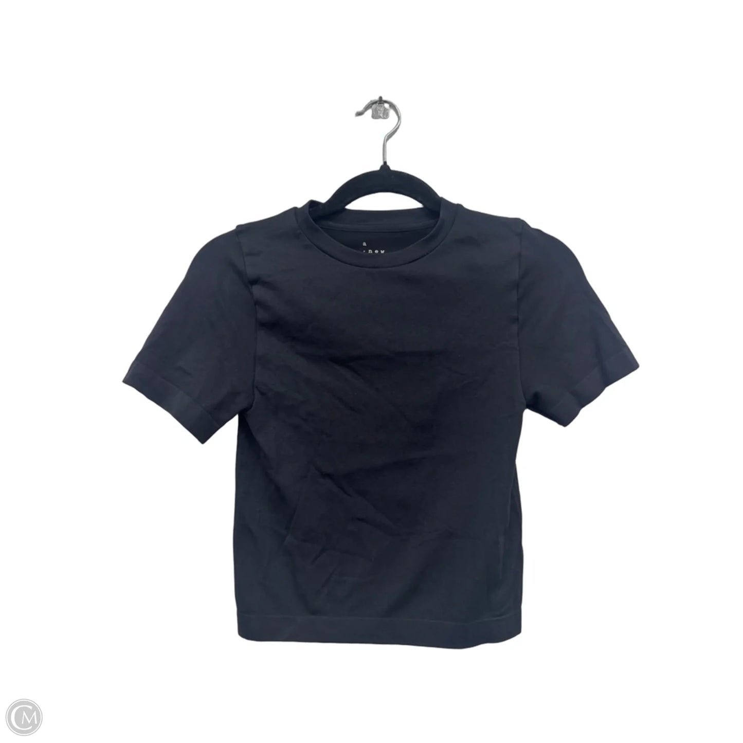 Top Short Sleeve Basic By A New Day In Black, Size: S