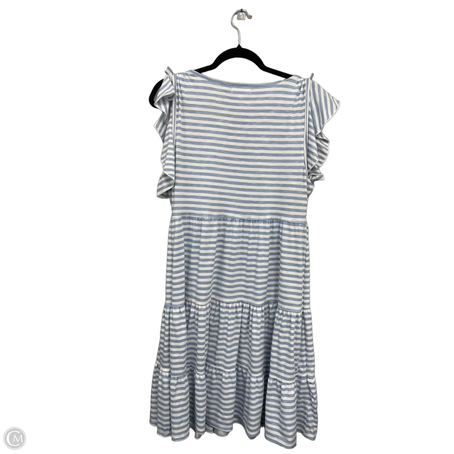 Dress Casual Short By Max Studio In Blue & White, Size: Xl