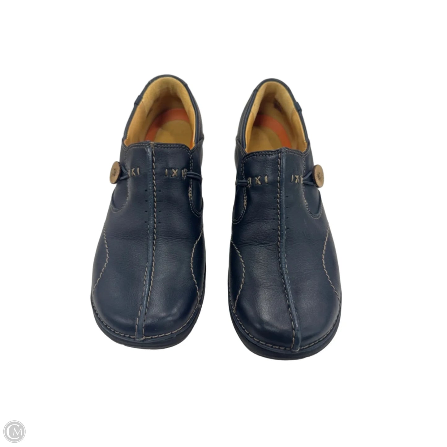Shoes Flats By Clarks In Navy, Size: 7