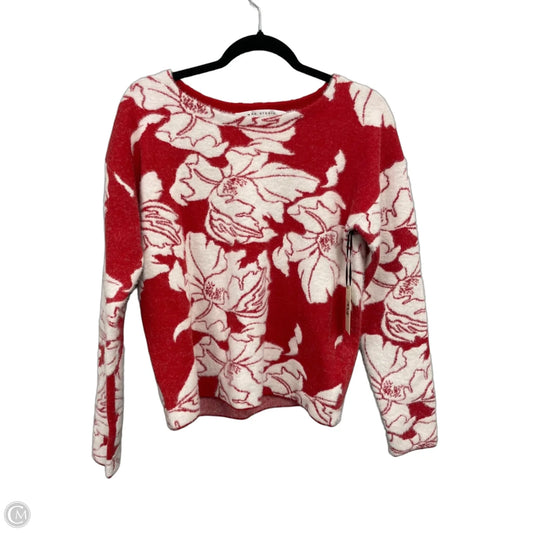 Sweater By Max Studio In Red & White, Size: Xs