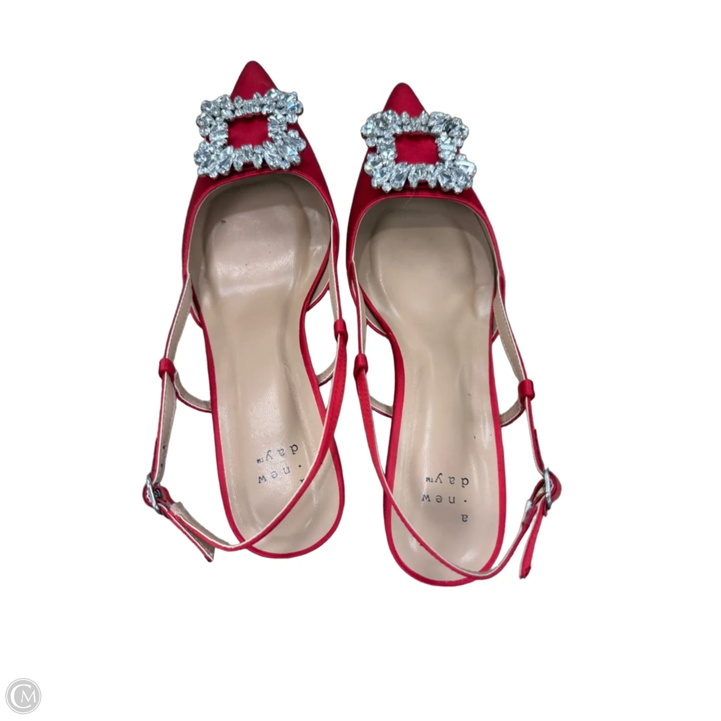 Shoes Heels Kitten By A New Day In Red & Silver, Size: 8