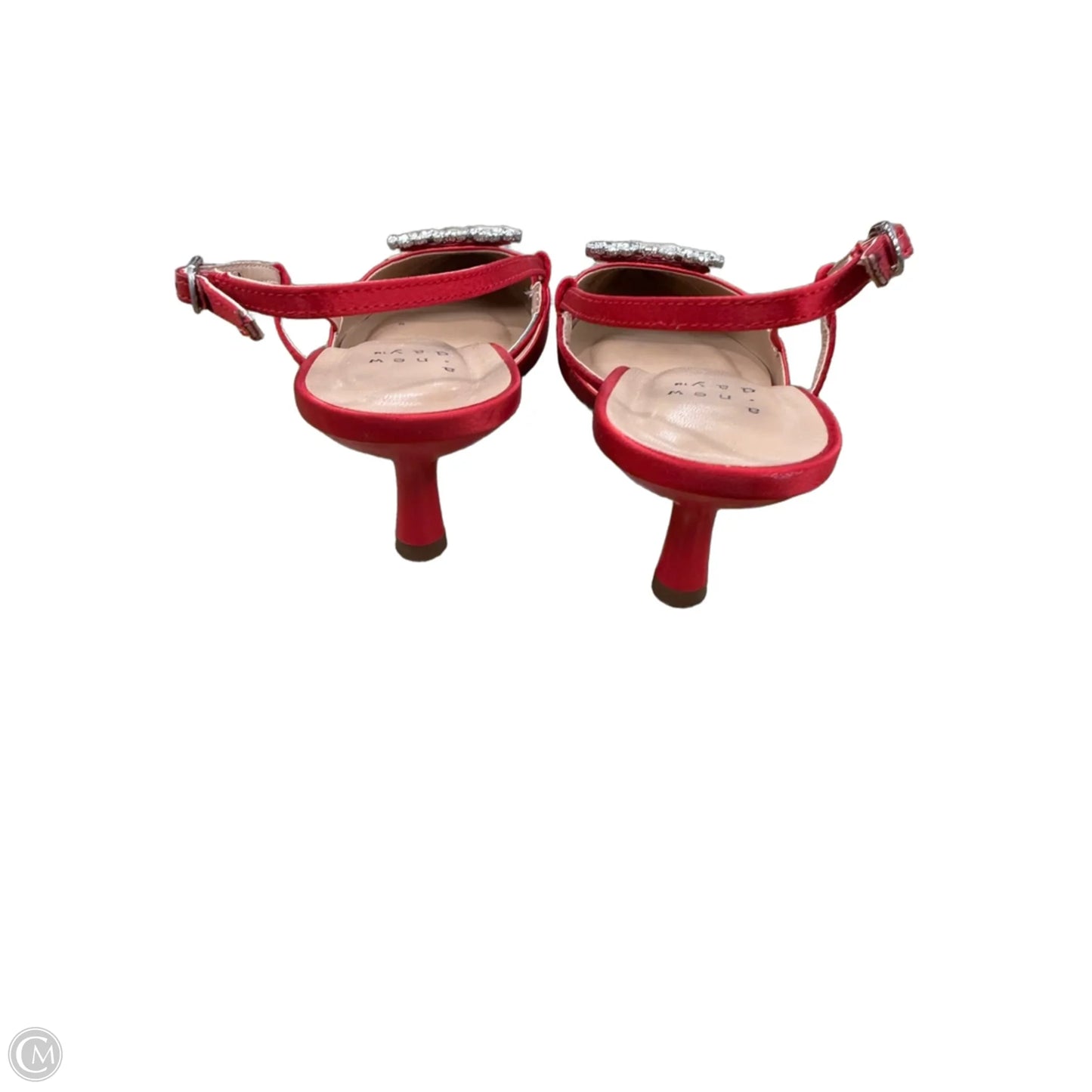 Shoes Heels Kitten By A New Day In Red & Silver, Size: 8