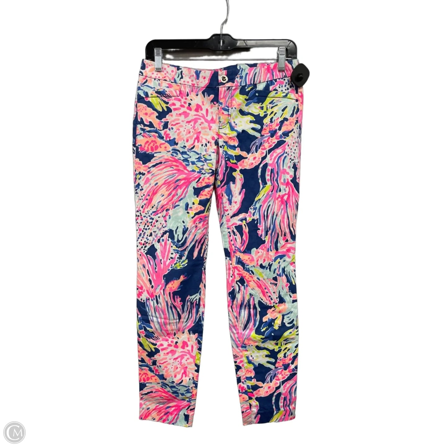 Pants Designer By Lilly Pulitzer In Blue & Pink, Size: 2