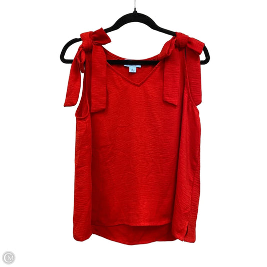 Blouse Sleeveless By Cece In Red, Size: L