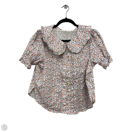 Top Short Sleeve By Clothes Mentor In Blue & Orange, Size: S
