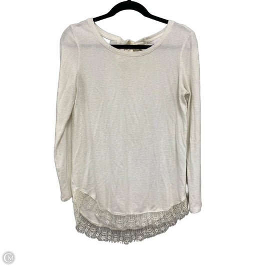 Sweater By Lc Lauren Conrad In Gold & White, Size: Xs