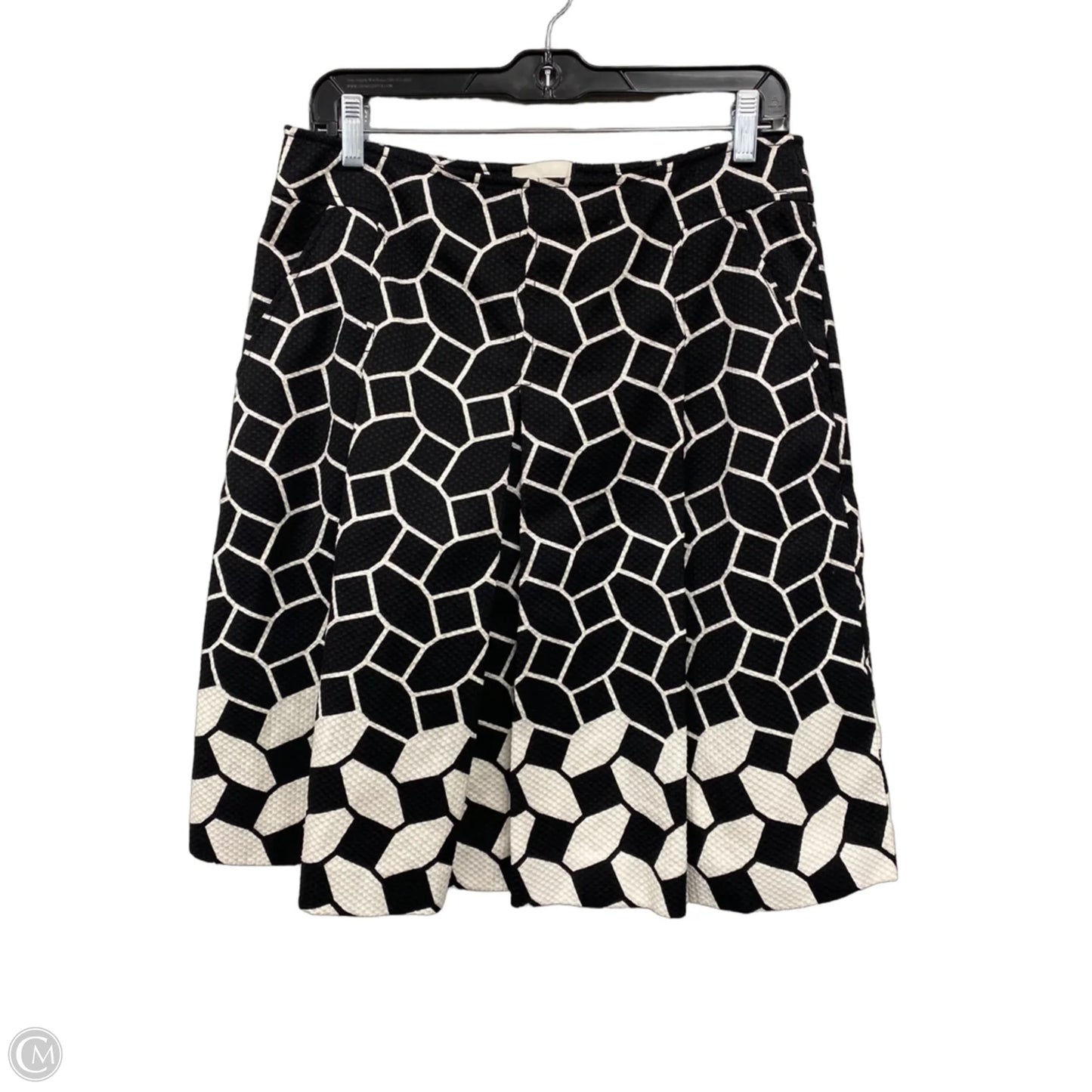 Skirt Midi By Talbots In Black & White, Size: 8