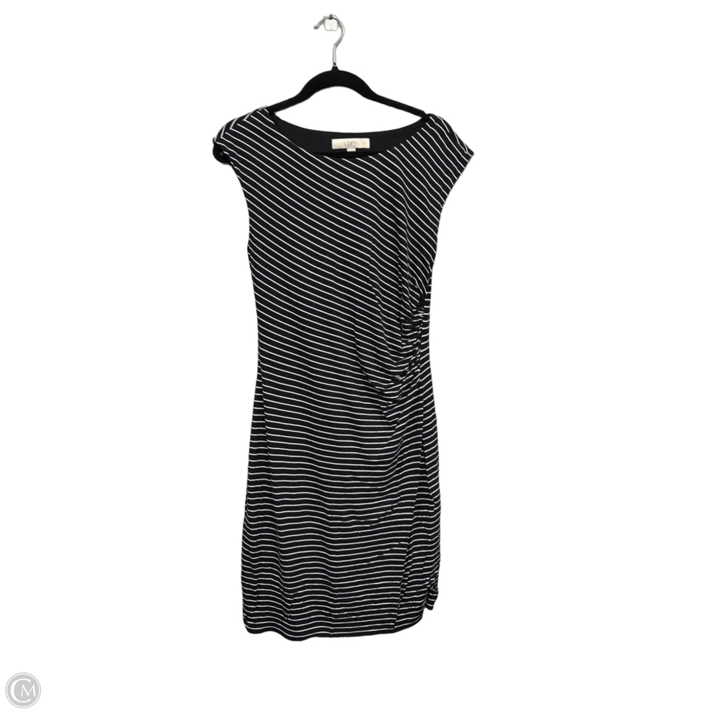 Dress Casual Midi By Loft In Black & White, Size: M
