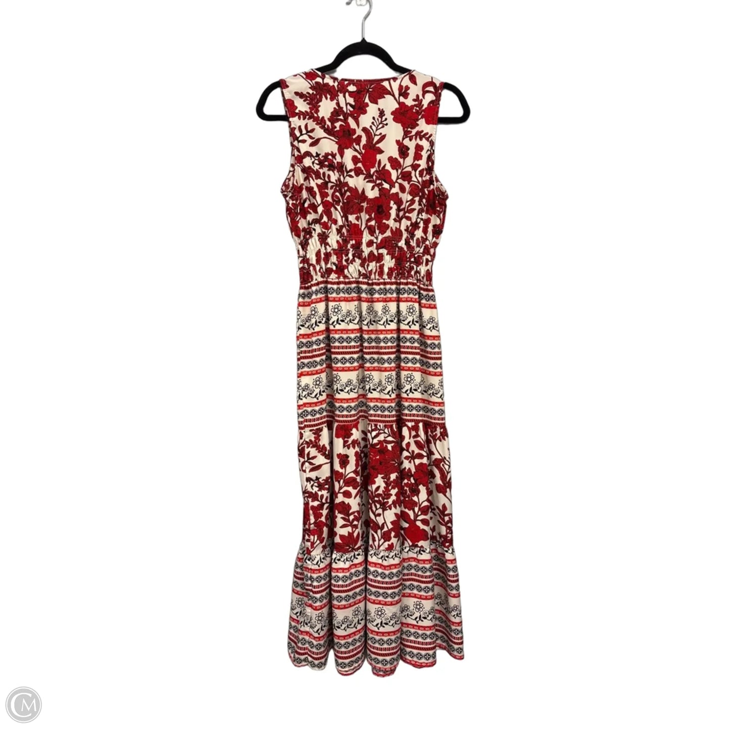 Dress Casual Maxi By Lapis In Cream & Red, Size: L
