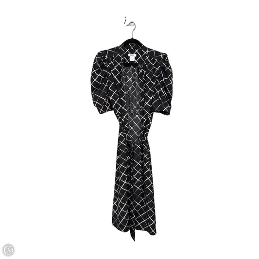 Dress Casual Maxi By Dkny In Black & White, Size: 8