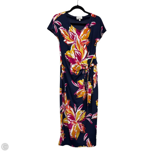 Dress Casual Maxi By Signature By Robbie Bee In Blue & Pink, Size: M