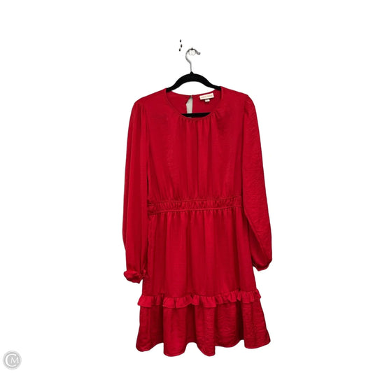 Dress Casual Short By Knox Rose In Red, Size: M