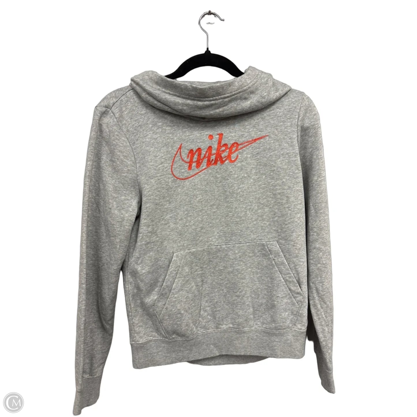 Athletic Sweatshirt Hoodie By Nike Apparel In Grey & Red, Size: Xs