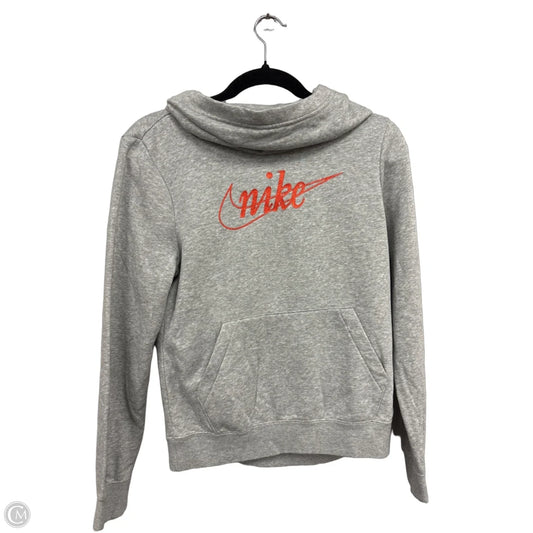 Athletic Sweatshirt Hoodie By Nike Apparel In Grey & Red, Size: Xs