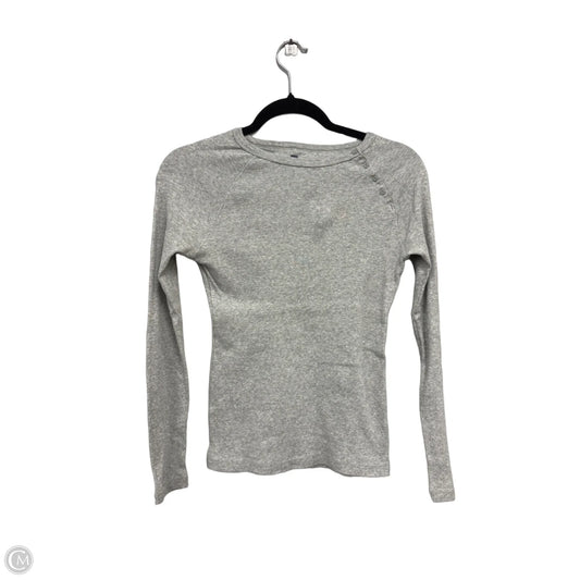 Top Long Sleeve Basic By Gap In Grey, Size: S