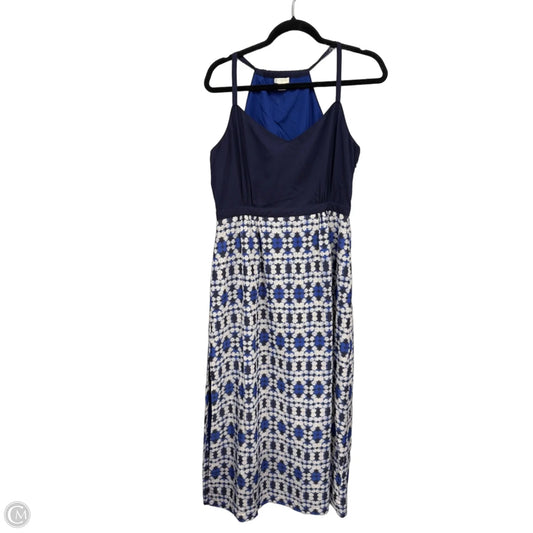 Dress Casual Maxi By J. Crew In Blue & White, Size: 12p