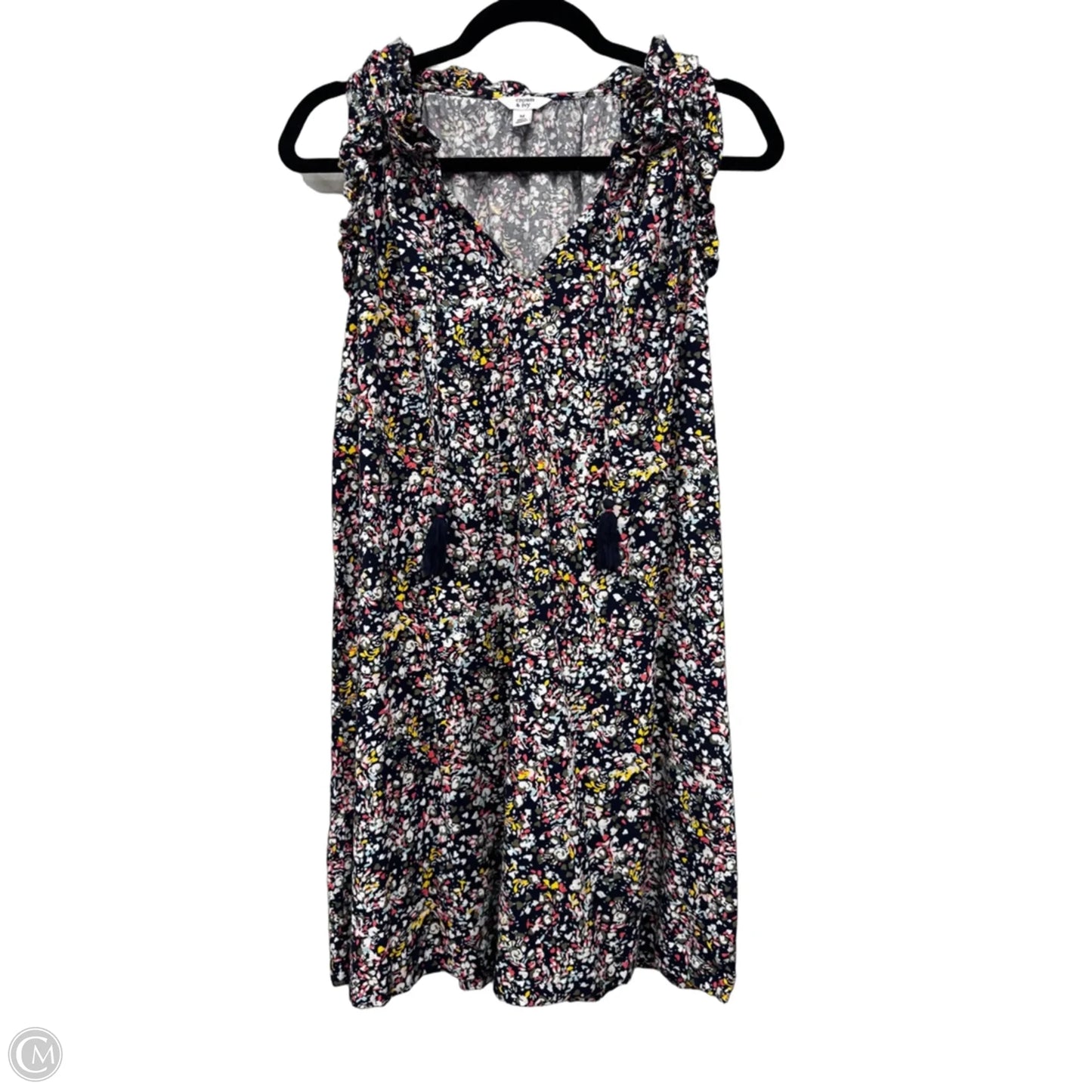 Dress Casual Short By Crown And Ivy In Blue & Pink, Size: M