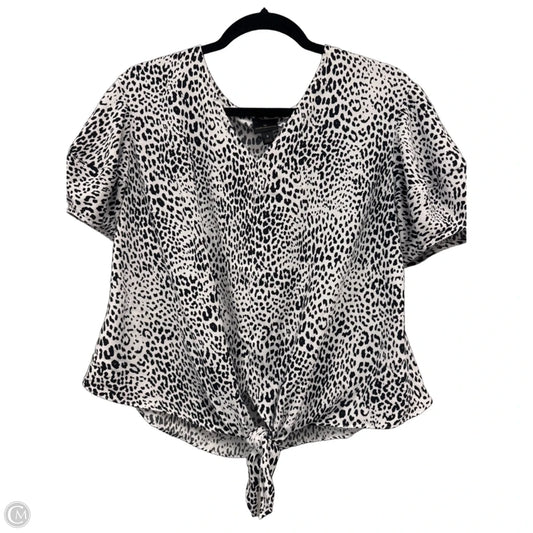 Top Short Sleeve By Worthington In Black & White, Size: S