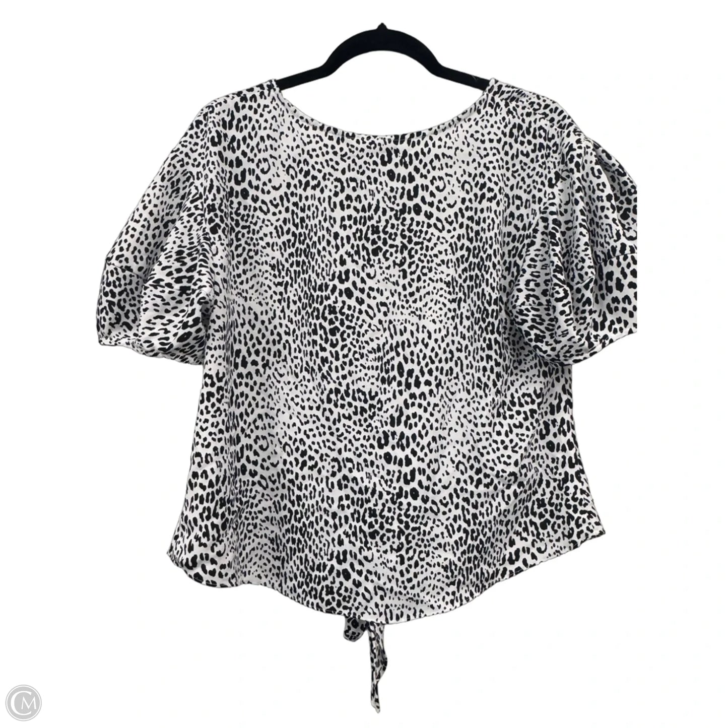 Top Short Sleeve By Worthington In Black & White, Size: S