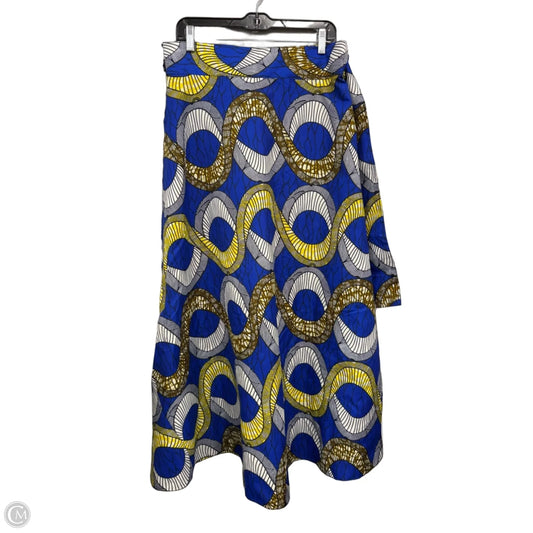 Skirt Maxi By Clothes Mentor In Blue & Yellow, Size: L
