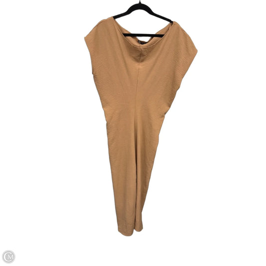 Dress Casual Midi By Zara In Brown, Size: S
