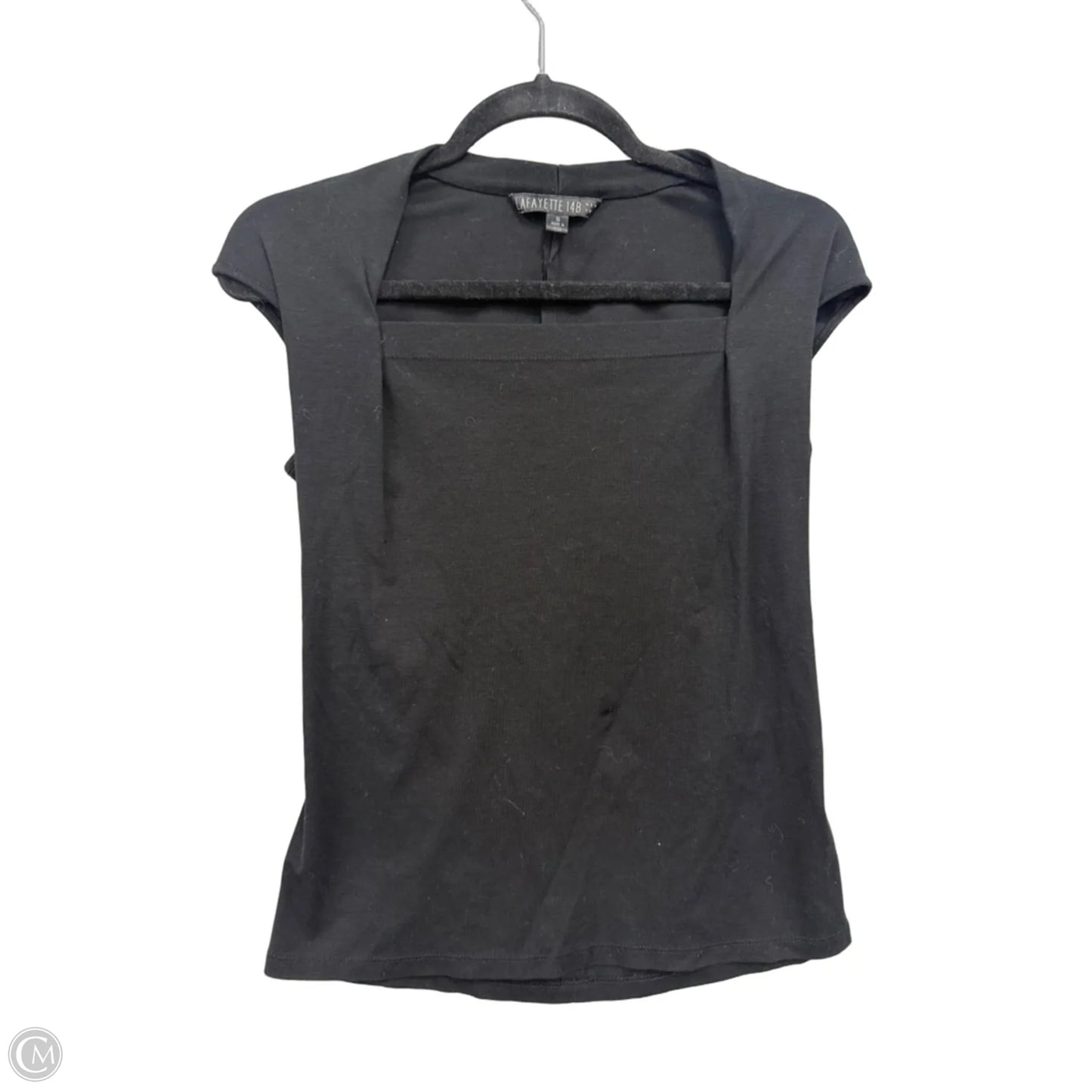 Top Sleeveless Designer By Lafayette 148 In Black, Size: S
