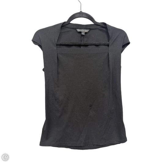Top Sleeveless Designer By Lafayette 148 In Black, Size: S