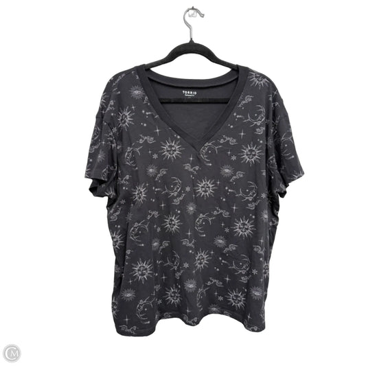Top Short Sleeve Basic By Torrid In Black & White, Size: M